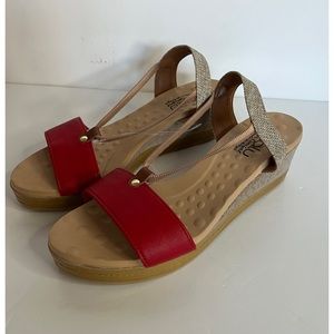 Malu Olivia Elastic Comfort Cork Wedge Sandals